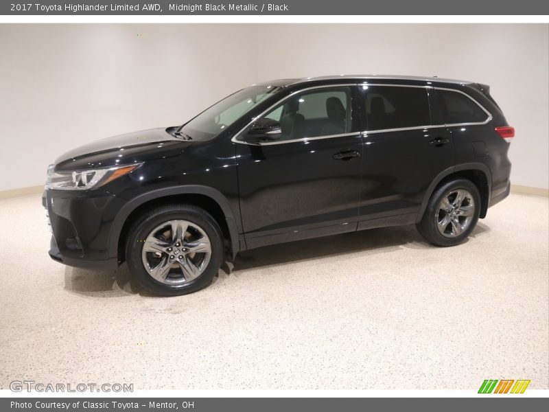 Midnight Black Metallic / Black 2017 Toyota Highlander Limited AWD