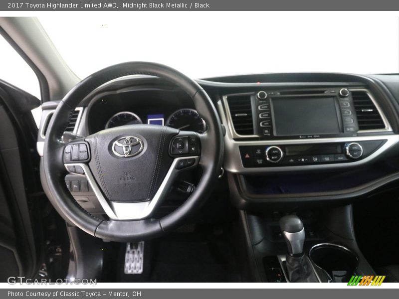 Midnight Black Metallic / Black 2017 Toyota Highlander Limited AWD