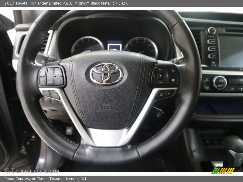 Midnight Black Metallic / Black 2017 Toyota Highlander Limited AWD