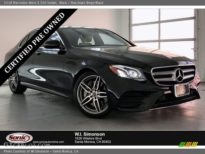 Black / Macchiato Beige/Black 2018 Mercedes-Benz E 300 Sedan