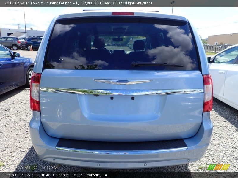 Crystal Blue Pearl / Black/Light Graystone 2013 Chrysler Town & Country Touring - L