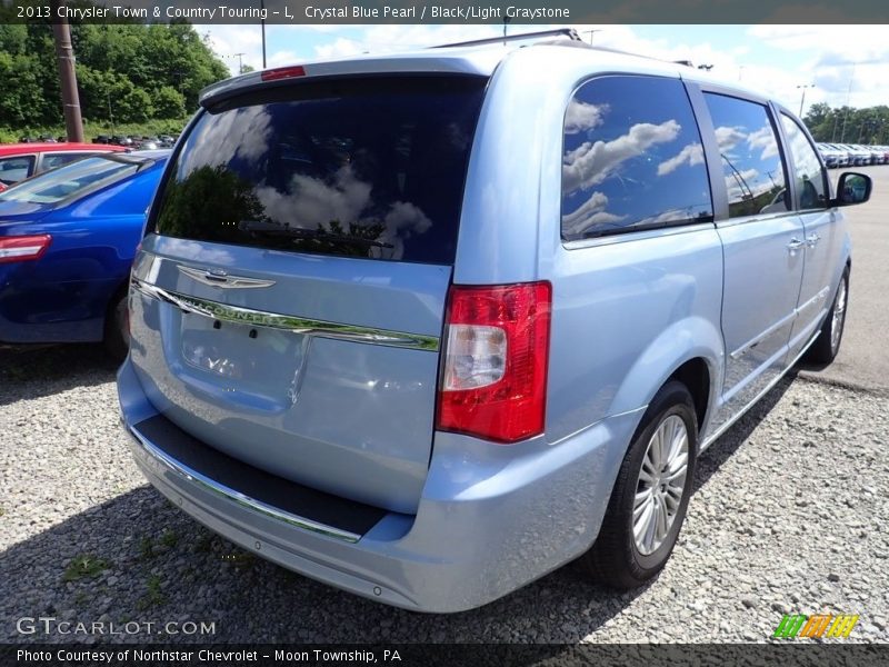 Crystal Blue Pearl / Black/Light Graystone 2013 Chrysler Town & Country Touring - L