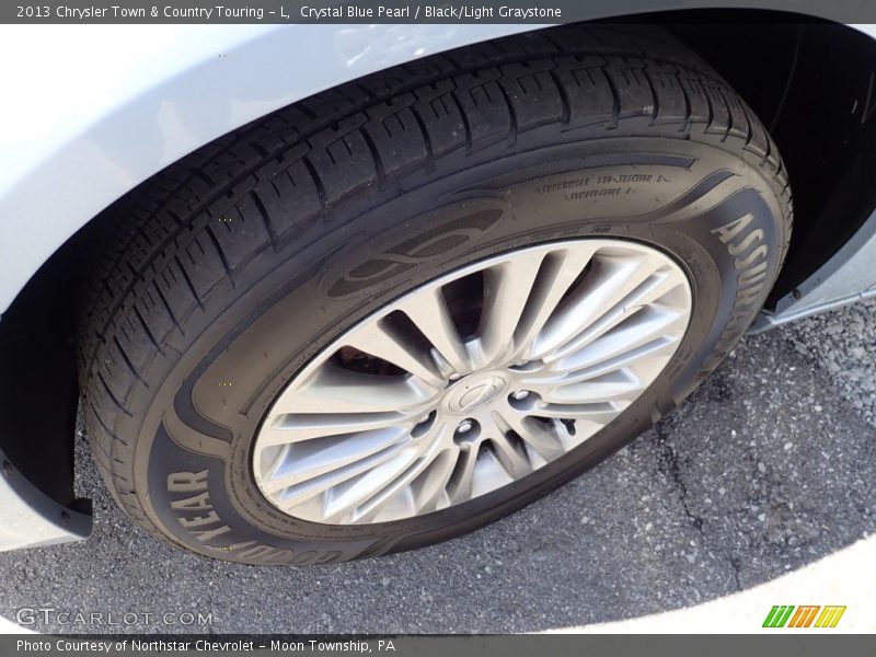 Crystal Blue Pearl / Black/Light Graystone 2013 Chrysler Town & Country Touring - L