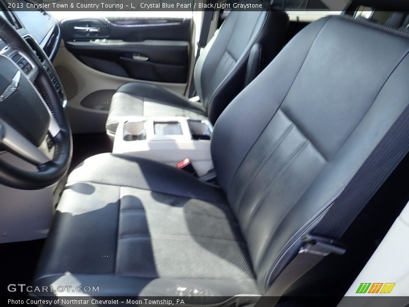 Crystal Blue Pearl / Black/Light Graystone 2013 Chrysler Town & Country Touring - L