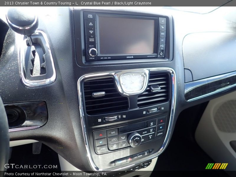 Crystal Blue Pearl / Black/Light Graystone 2013 Chrysler Town & Country Touring - L