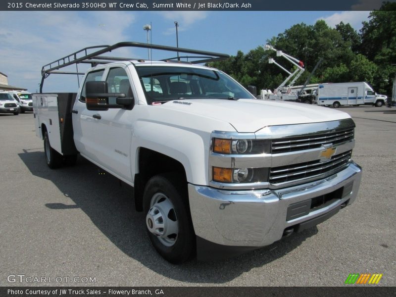 Summit White / Jet Black/Dark Ash 2015 Chevrolet Silverado 3500HD WT Crew Cab
