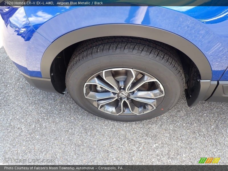 Aegean Blue Metallic / Black 2020 Honda CR-V EX-L AWD