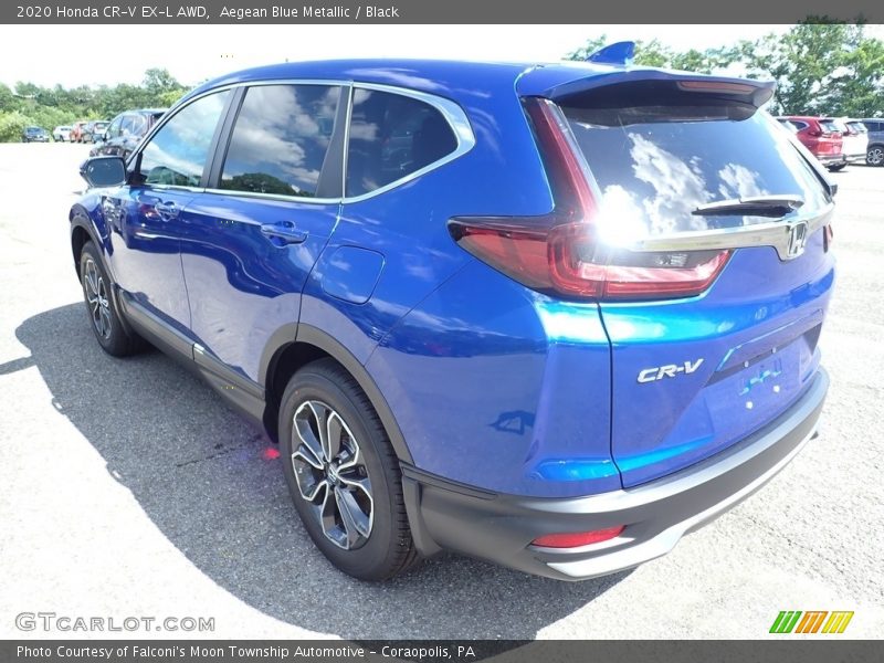 Aegean Blue Metallic / Black 2020 Honda CR-V EX-L AWD