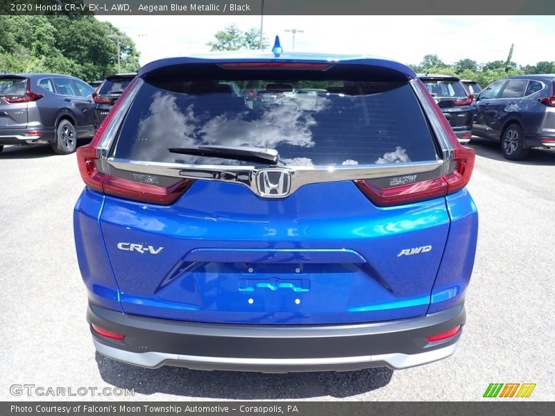 Aegean Blue Metallic / Black 2020 Honda CR-V EX-L AWD