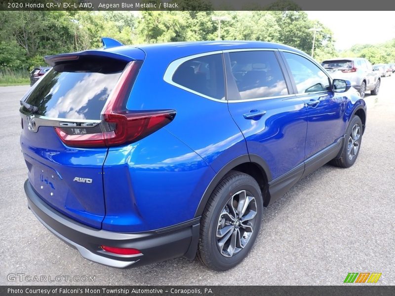 Aegean Blue Metallic / Black 2020 Honda CR-V EX-L AWD