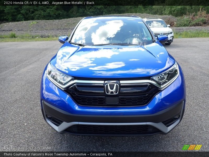 Aegean Blue Metallic / Black 2020 Honda CR-V EX-L AWD
