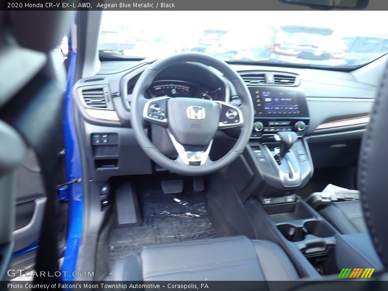 Aegean Blue Metallic / Black 2020 Honda CR-V EX-L AWD
