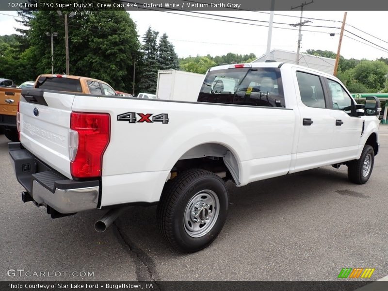Oxford White / Medium Earth Gray 2020 Ford F250 Super Duty XL Crew Cab 4x4