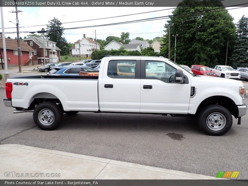 Oxford White / Medium Earth Gray 2020 Ford F250 Super Duty XL Crew Cab 4x4