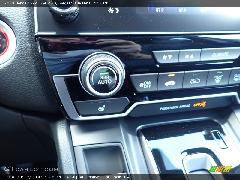 Aegean Blue Metallic / Black 2020 Honda CR-V EX-L AWD