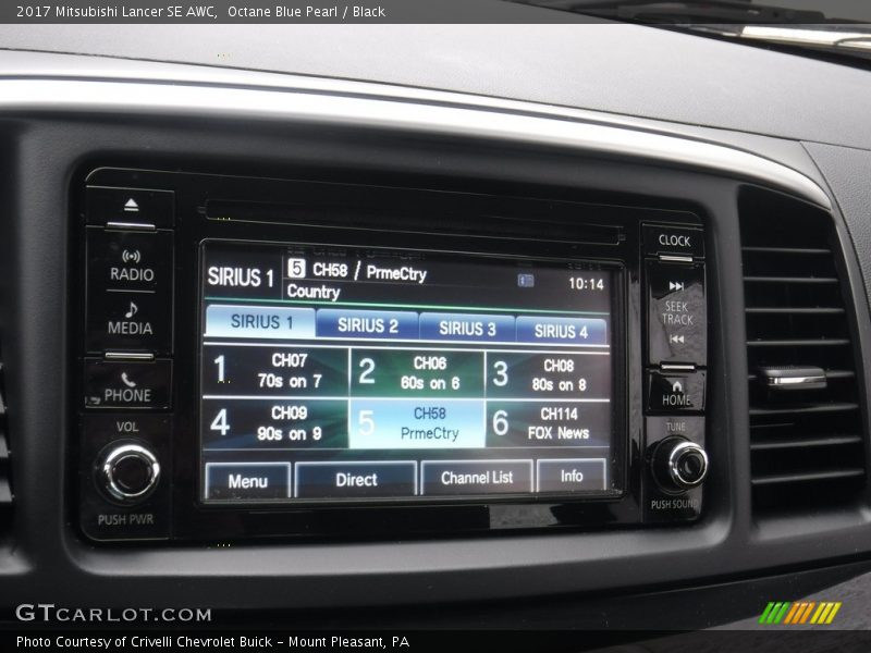 Octane Blue Pearl / Black 2017 Mitsubishi Lancer SE AWC