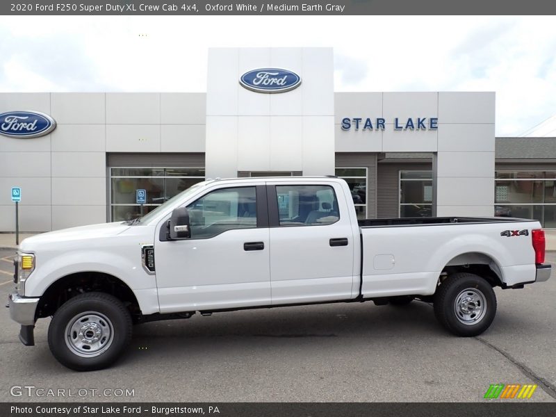 Oxford White / Medium Earth Gray 2020 Ford F250 Super Duty XL Crew Cab 4x4