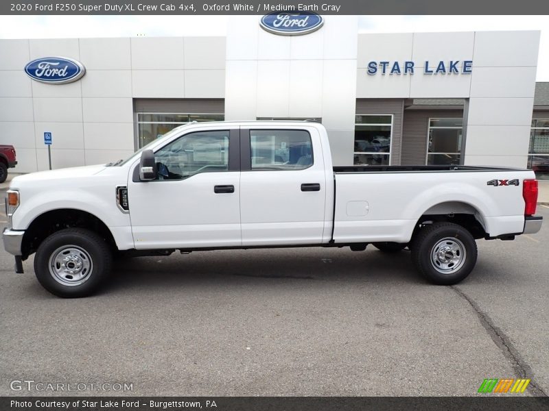 Oxford White / Medium Earth Gray 2020 Ford F250 Super Duty XL Crew Cab 4x4
