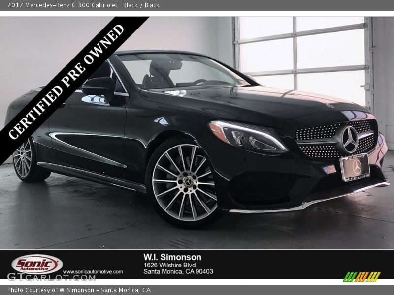 Black / Black 2017 Mercedes-Benz C 300 Cabriolet