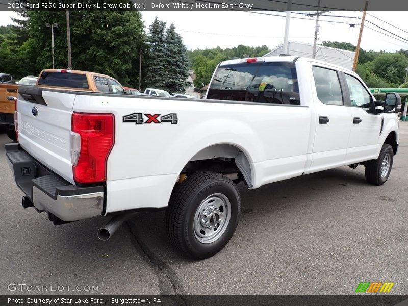 Oxford White / Medium Earth Gray 2020 Ford F250 Super Duty XL Crew Cab 4x4