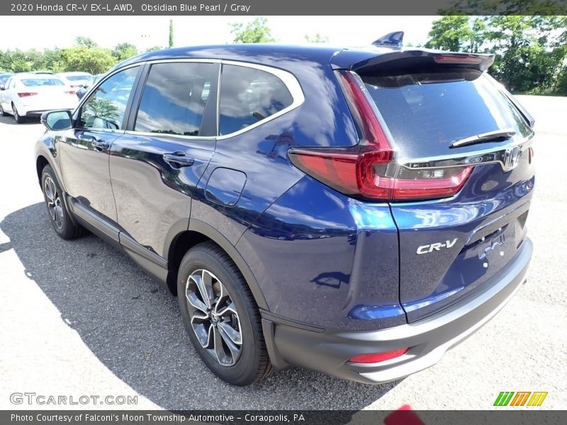 Obsidian Blue Pearl / Gray 2020 Honda CR-V EX-L AWD