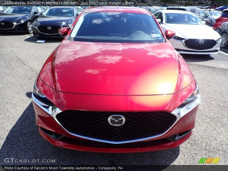 Soul Red Crystal Metallic / Black 2020 Mazda MAZDA3 Preferred Sedan AWD