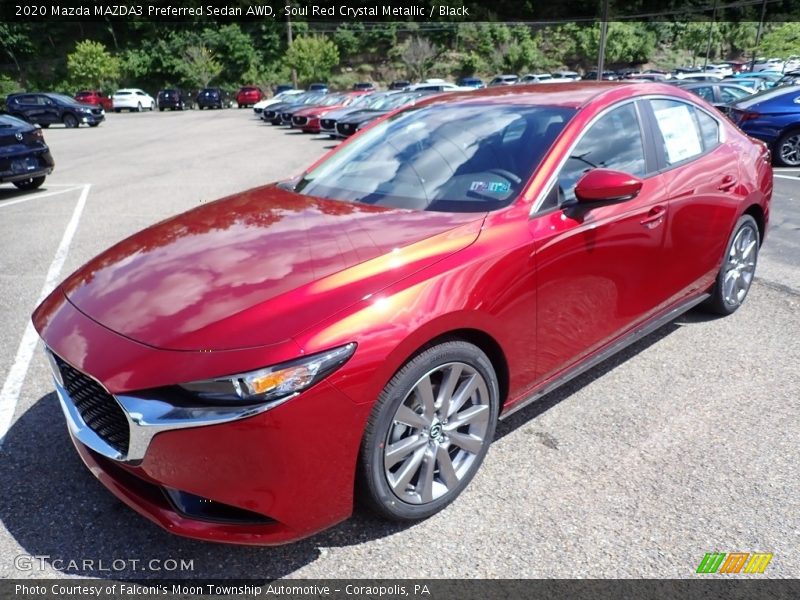 Soul Red Crystal Metallic / Black 2020 Mazda MAZDA3 Preferred Sedan AWD