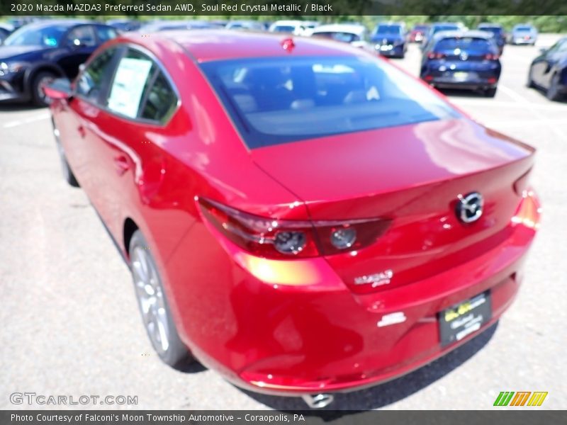 Soul Red Crystal Metallic / Black 2020 Mazda MAZDA3 Preferred Sedan AWD