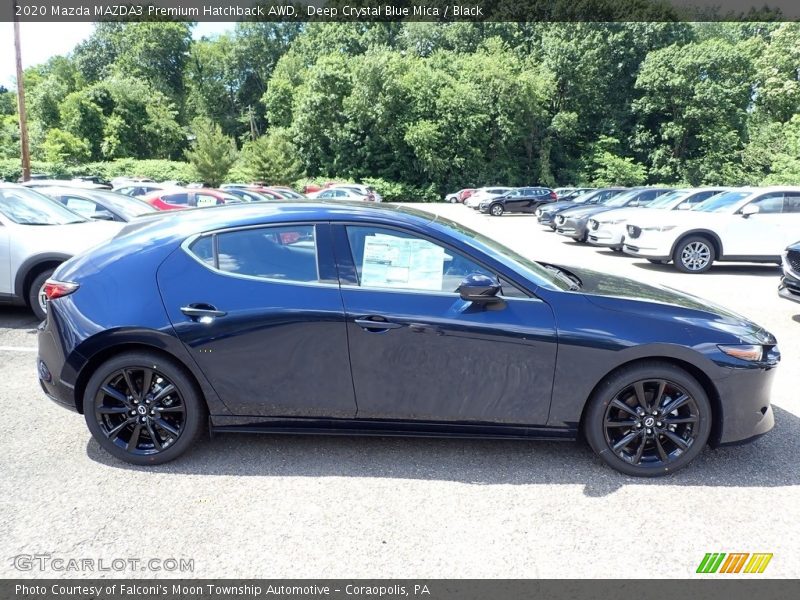 Deep Crystal Blue Mica / Black 2020 Mazda MAZDA3 Premium Hatchback AWD
