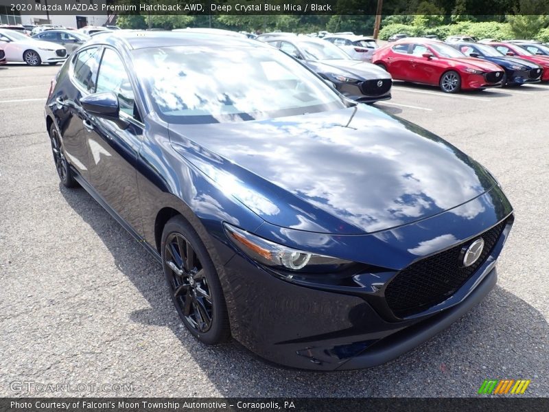 Deep Crystal Blue Mica / Black 2020 Mazda MAZDA3 Premium Hatchback AWD