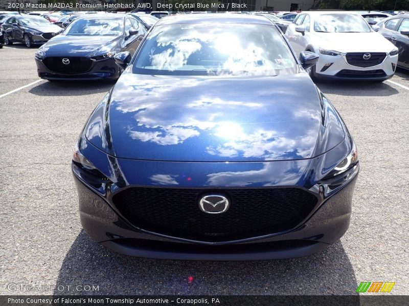Deep Crystal Blue Mica / Black 2020 Mazda MAZDA3 Premium Hatchback AWD