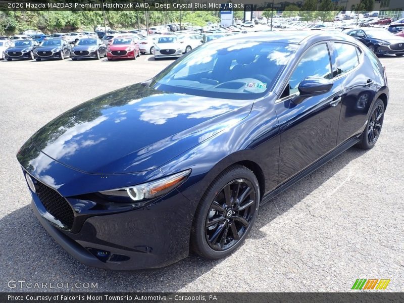 Deep Crystal Blue Mica / Black 2020 Mazda MAZDA3 Premium Hatchback AWD