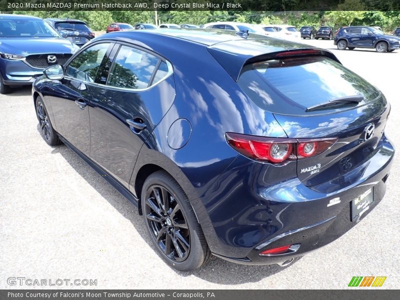 Deep Crystal Blue Mica / Black 2020 Mazda MAZDA3 Premium Hatchback AWD