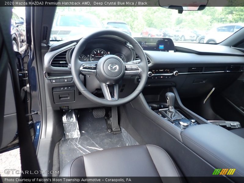 Deep Crystal Blue Mica / Black 2020 Mazda MAZDA3 Premium Hatchback AWD