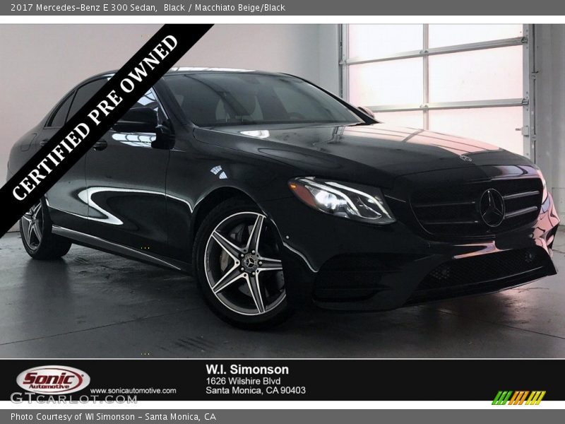 Black / Macchiato Beige/Black 2017 Mercedes-Benz E 300 Sedan