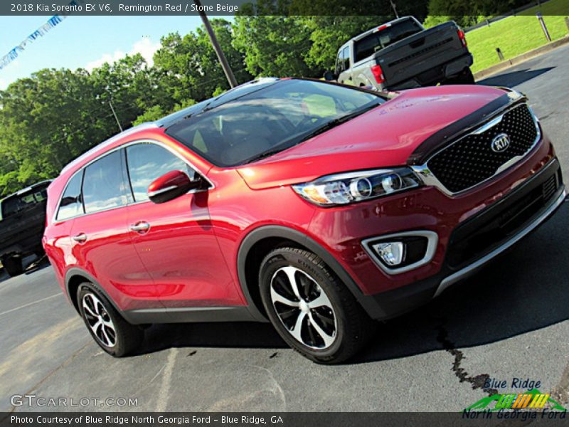 Remington Red / Stone Beige 2018 Kia Sorento EX V6