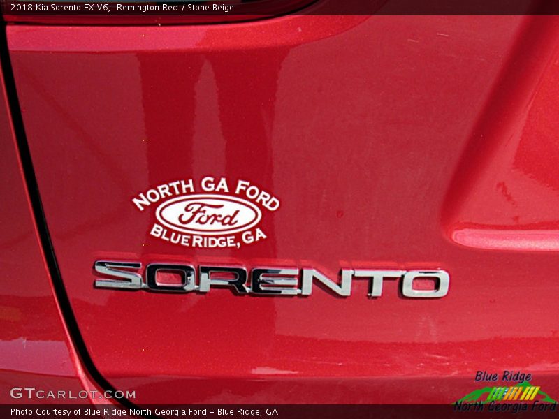 Remington Red / Stone Beige 2018 Kia Sorento EX V6