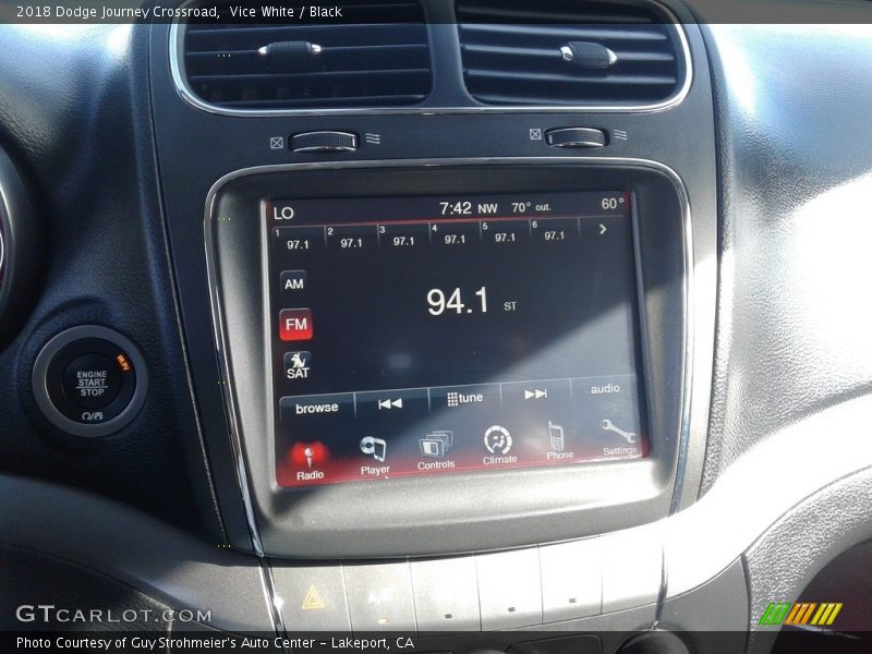Vice White / Black 2018 Dodge Journey Crossroad