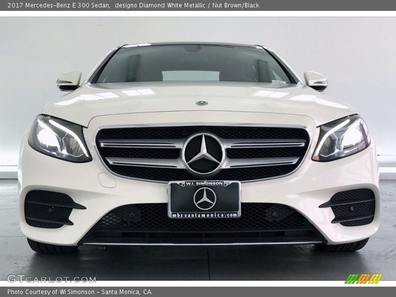 designo Diamond White Metallic / Nut Brown/Black 2017 Mercedes-Benz E 300 Sedan