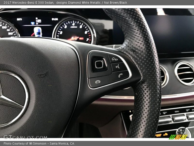 designo Diamond White Metallic / Nut Brown/Black 2017 Mercedes-Benz E 300 Sedan