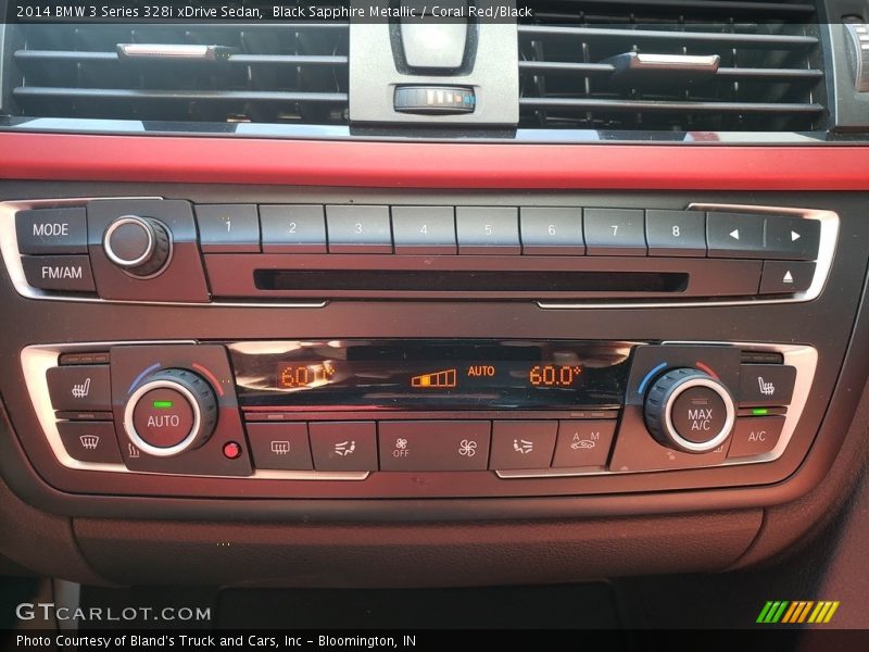 Black Sapphire Metallic / Coral Red/Black 2014 BMW 3 Series 328i xDrive Sedan
