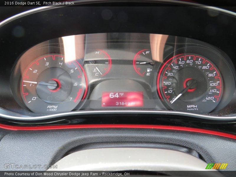 Pitch Black / Black 2016 Dodge Dart SE