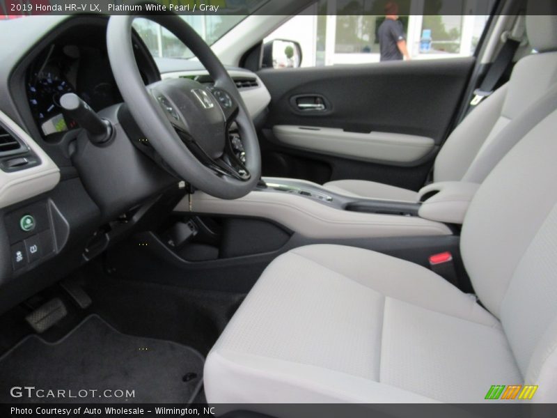 Platinum White Pearl / Gray 2019 Honda HR-V LX