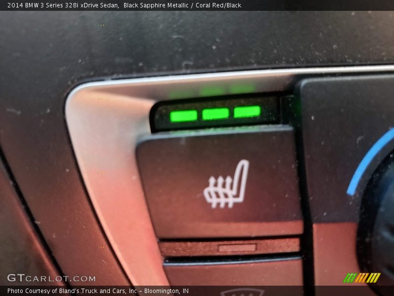 Black Sapphire Metallic / Coral Red/Black 2014 BMW 3 Series 328i xDrive Sedan