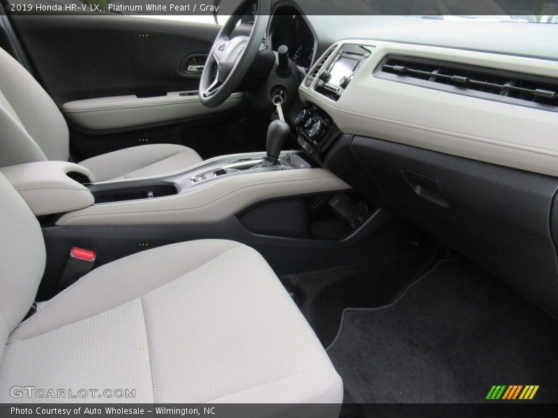 Platinum White Pearl / Gray 2019 Honda HR-V LX