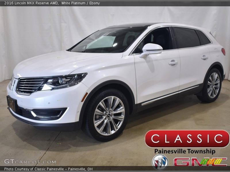 White Platinum / Ebony 2016 Lincoln MKX Reserve AWD