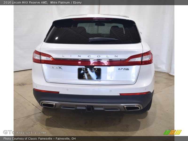 White Platinum / Ebony 2016 Lincoln MKX Reserve AWD