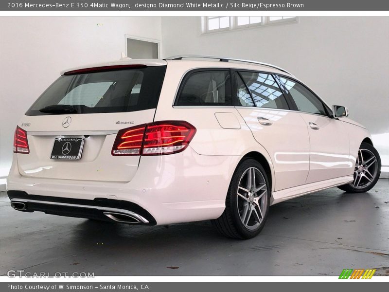 designo Diamond White Metallic / Silk Beige/Espresso Brown 2016 Mercedes-Benz E 350 4Matic Wagon
