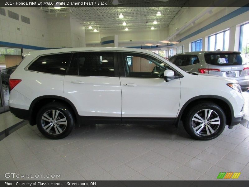 White Diamond Pearl / Black 2017 Honda Pilot EX AWD