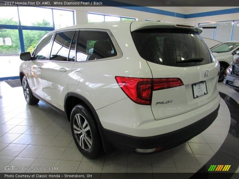 White Diamond Pearl / Black 2017 Honda Pilot EX AWD